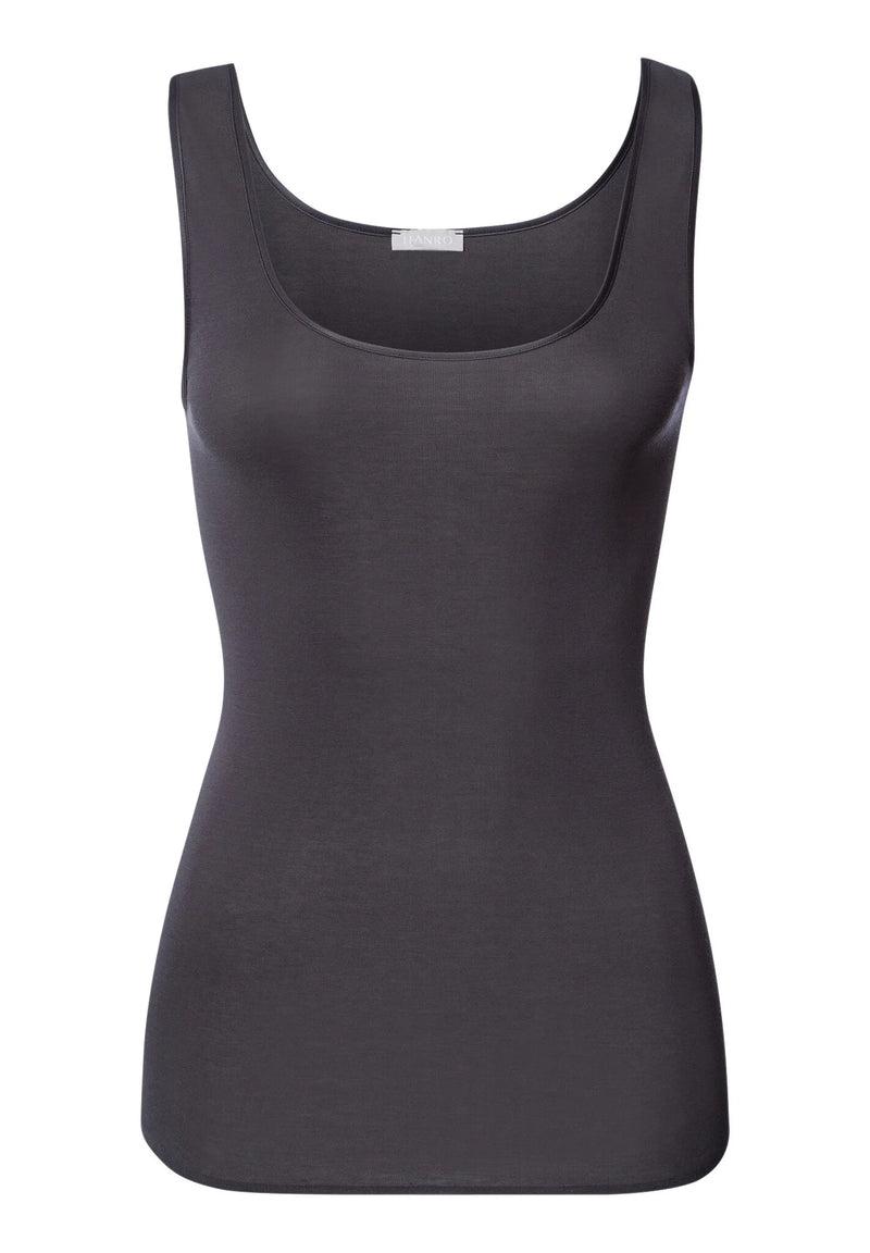 Hanro - Cotton  Seamless Tank Top | Black Pearl