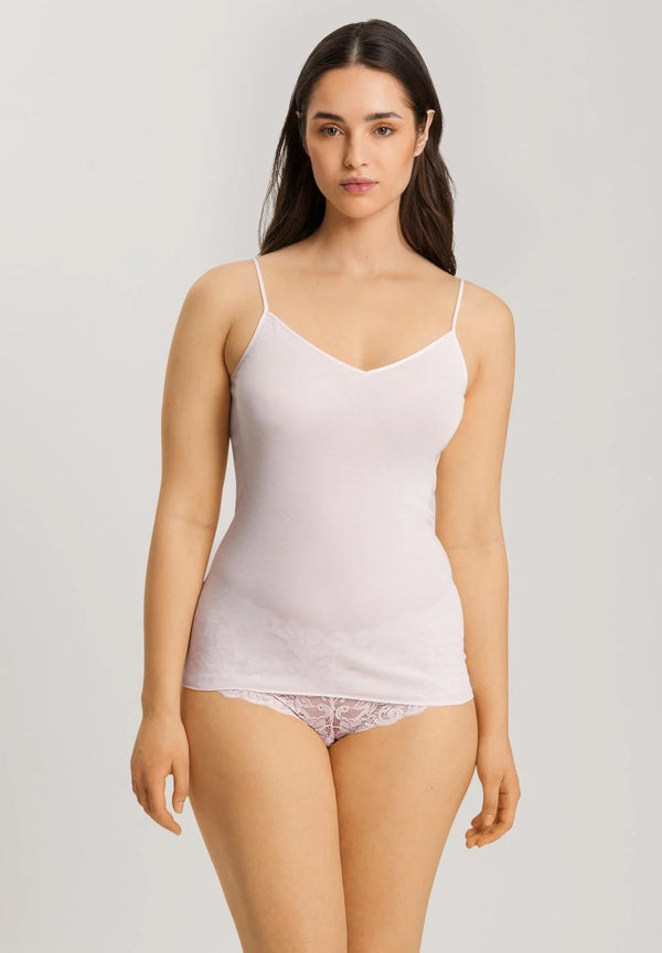 Hanro - Cotton Seamless Spaghetti Strap Singlet | Honeydew