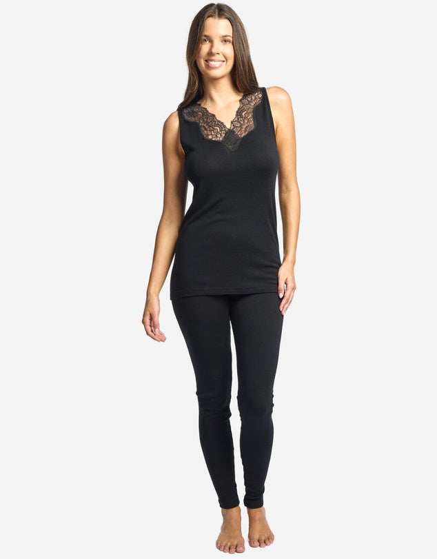Love & Lustre - Wool  Silk Tank with Lace