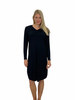 Billy Dream - Long Sleeve Bamboo  Nightie V Neck