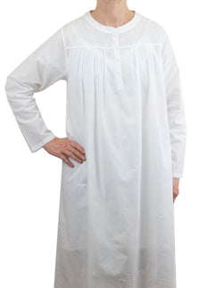 French Country - Flannel  Flower Long Sleeve Nightie