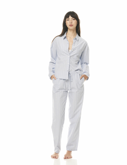 Gingerlilly - Aubrey Cotton Pinstripe Unisex PJ Set