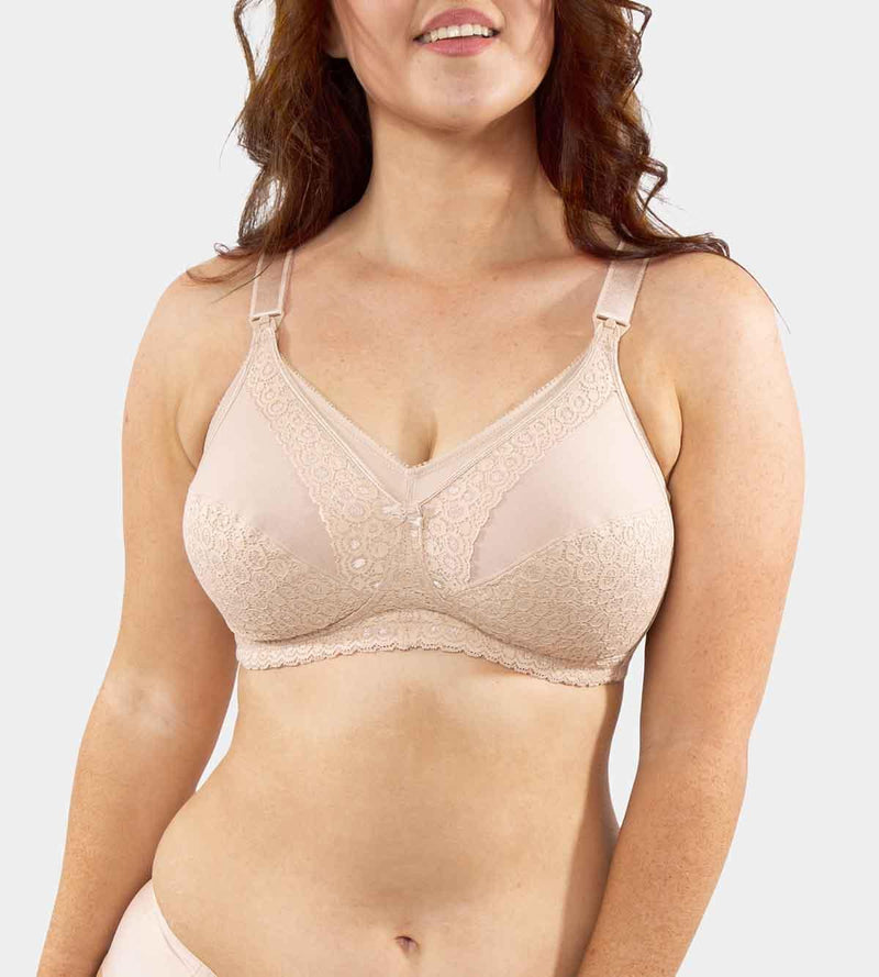 Buy Triumph Mamabel Wireless Non Padded Comfortable Support Cotton  Maternity Bra - Nude online