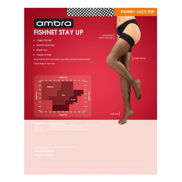Ambra - Fishnet Stay Ups | Black