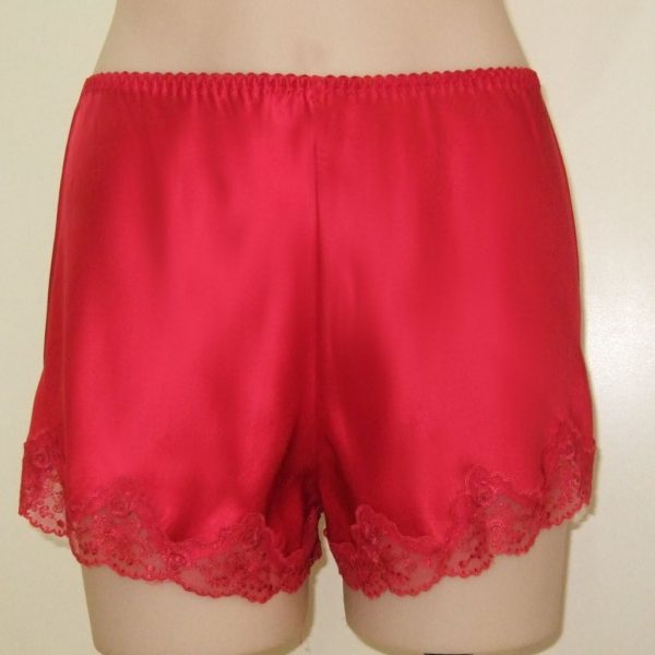 GINIA - Silk Short with Lace Detail