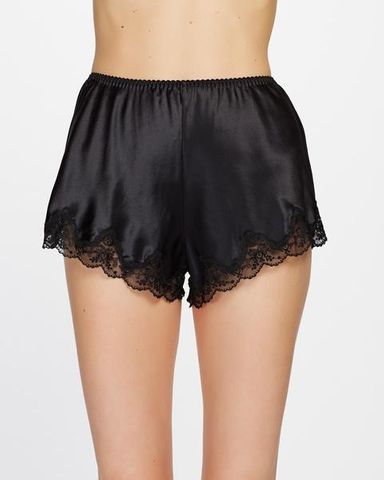 GINIA - Silk Short with Lace Detail